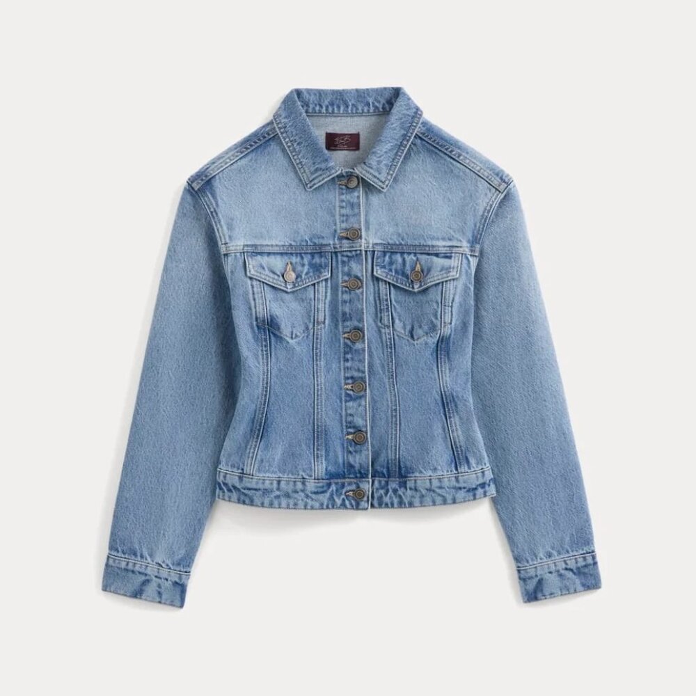 NEW Everlane x Elena Bonvicini Lido Jean Jacket in Coastal Cove Indigo Denim